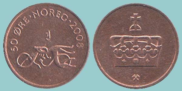 Norvegia 50 Øre 2008