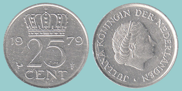Olanda 25 Cents 1979