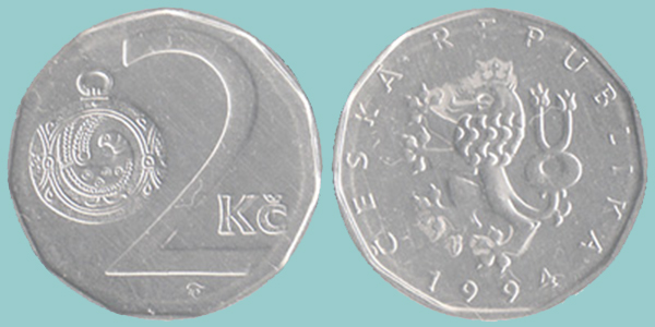 Repubblica Ceca 2 Koruny 1994