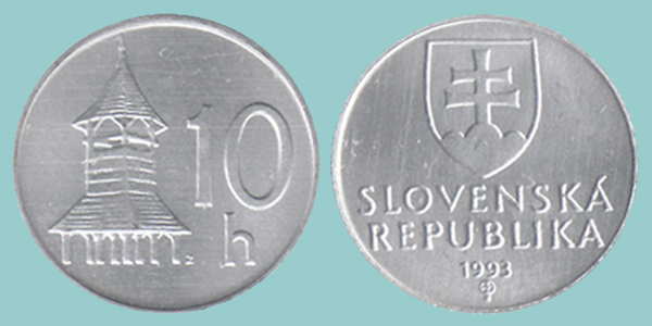 Rep. Slovacca 10 Halierov 1993