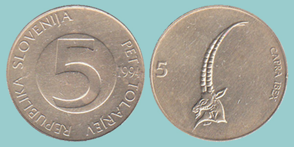 Slovenia 5 Tolarjev 1994