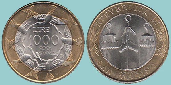San Marino 1000 Lire 2001