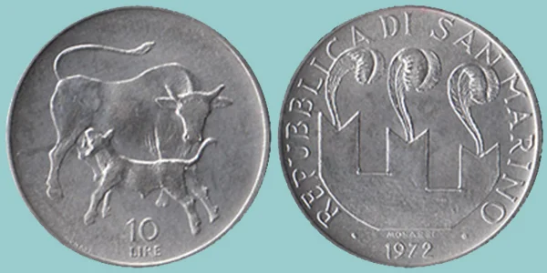 San Marino 10 Lire 1972