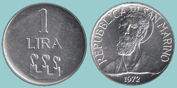 San Marino 1 Lira 1972