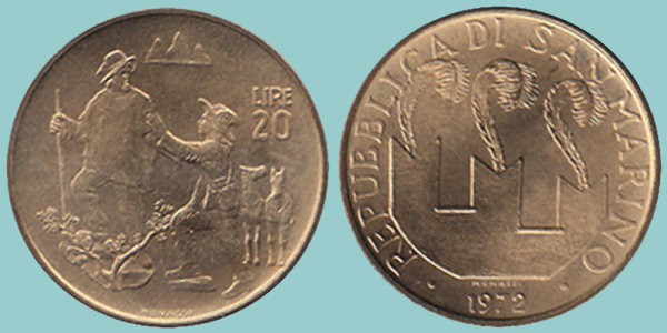 San Marino 20 Lire 1972