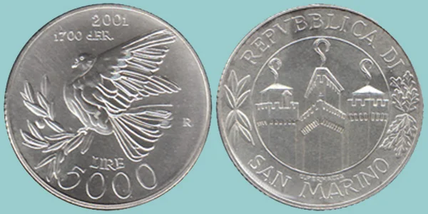 San Marino 5000 Lire 2001