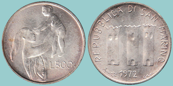 San Marino 500 Lire 1972