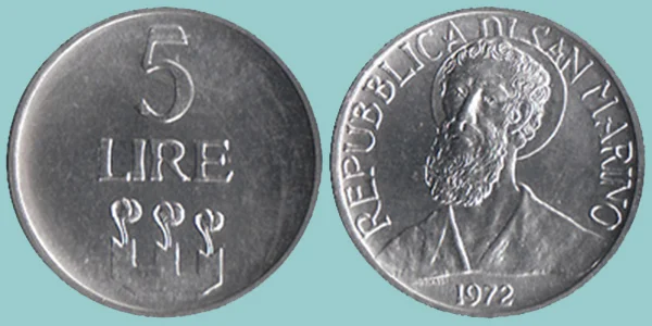San Marino 5 Lire 1972