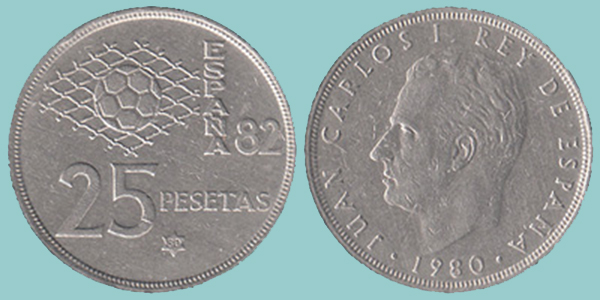 Spagna 25 Pesetas 1980
