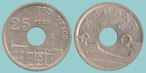 Spagna 25 Pesetas 1993
