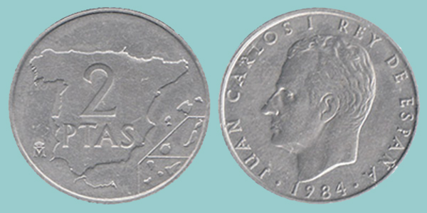 Spagna 2 Pesetas 1984