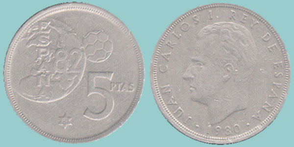 Spagna 5 Pesetas 1980