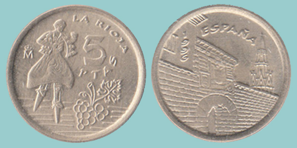 Spagna 5 Pesetas 1996