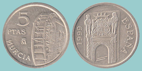 Spagna 5 Pesetas 1999