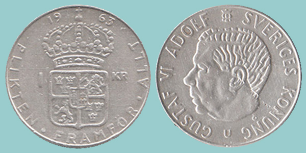 Svezia 1 Krona 1963