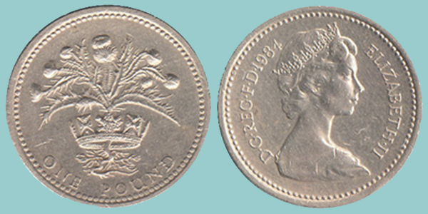 Gran Bretagna 1 Pound 1984