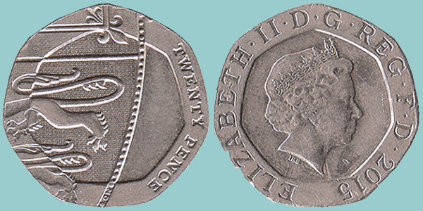 Gran Bretagna 20 Pence 2015