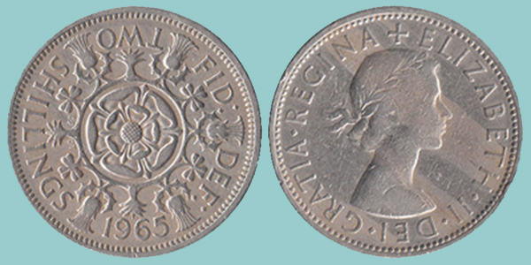 Gran Bretagna 2 Shillings 1965