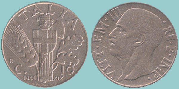Regno Italia 10 Centesimi 1941