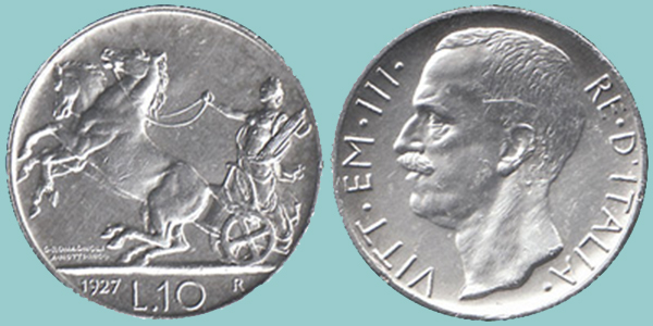 Vittorio Emanuele III 10 Lire 1927