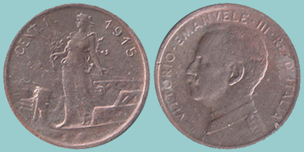 Vittorio Emanuele III 1 Centesimo 1915 Vittorio Emanuele III 1 Centesimo 1915