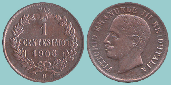Vittorio Emanuele III 1 Centesimo 1905 Vittorio Emanuele III 1 Centesimo 1905