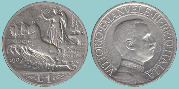 Regno Italia 1 Lira 1909