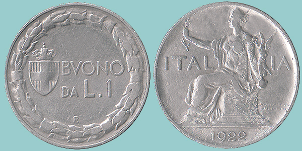 Regno Italia 1 Lira 1922