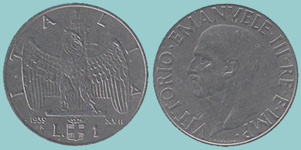 Regno Italia 1 Lira 1939