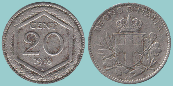 Regno Italia 20 Centesimi 1918