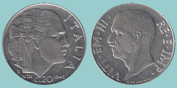 Regno Italia 20 Centesimi 1941