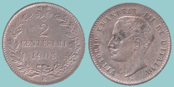 Vittorio Emanuele III 2 Centesimi 1903