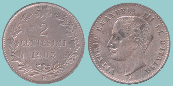 Vittorio Emanuele III 2 Centesimi 1903 Vittorio Emanuele III 2 Centesimi 1903