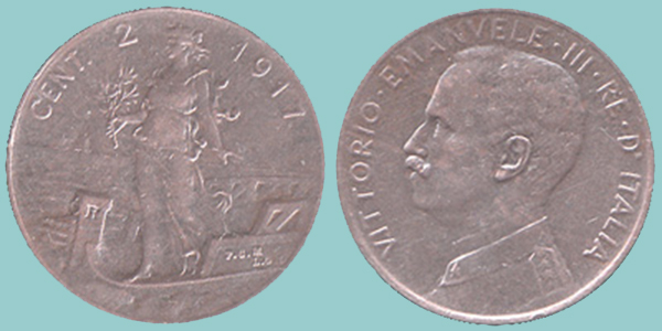 Vittorio Emanuele III 2 Centesimi 1917 Vittorio Emanuele III 2 Centesimi 1917