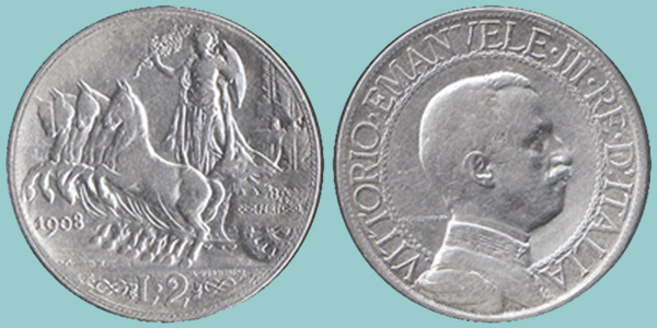 Regno Italia 2 Lire 1908