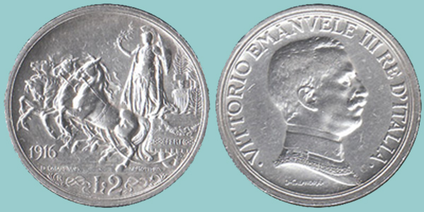 Regno Italia 2 Lire 1916