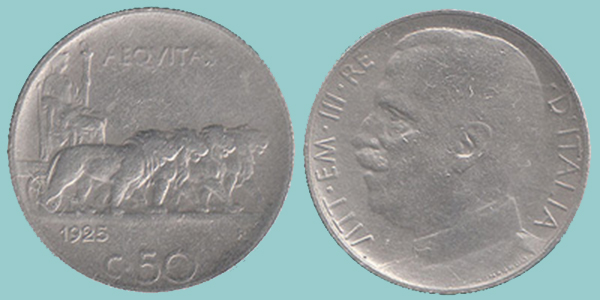 Regno Italia 50 Centesimi 1925