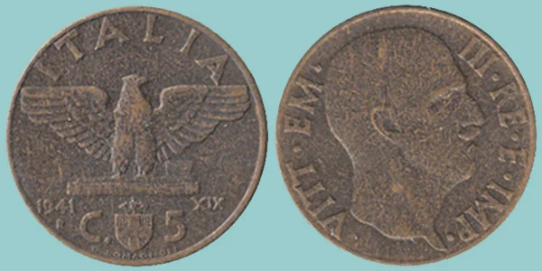 Regno Italia 5 Centesimi 1941