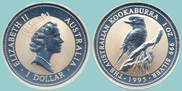 Australia 1 Dollar Silver 1 Oz 1995