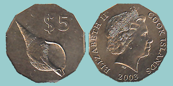 Isole Cook 5 Dollari 2003