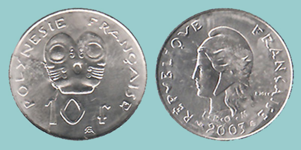 Polinesia Francese 10 Franchi 2003
