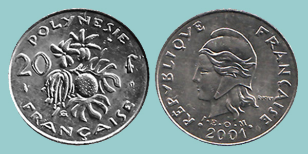 Polinesia Francese 20 Franchi 2001