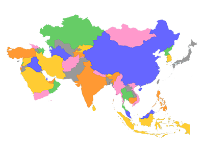 Mappa dell'Asia